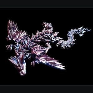 NEW 3D Printed Vibrant Purple Dragon Figurine Fidget Toy